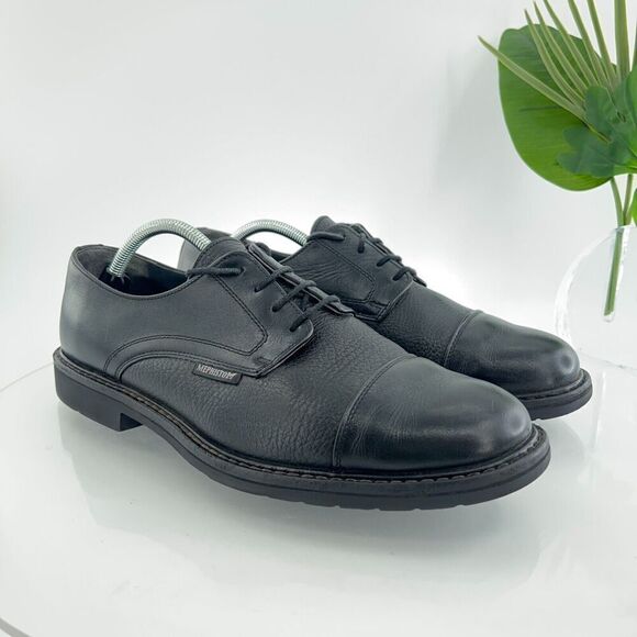 Mephisto France Men's Melchior Oxford Size 11 Cap Toe Black Aniline Leather - Picture 2 of 12